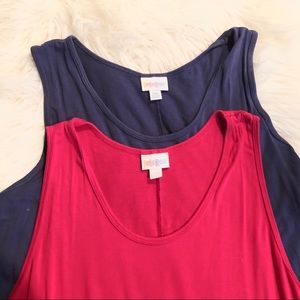 Bundle of 2 Lularoe Solid Tank Tops 2X